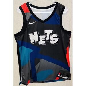 LARGE Brooklyn Nets City Edition KAWS NBA Jersey Nike Basketball BLANK NWT